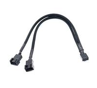 Staccatory Cable de 1 2 VíAs y Divisor en y 3/4 PWM Conector Macho Ventilador Computadora PC Cable de Adaptador de ExtensióN de Ventilador