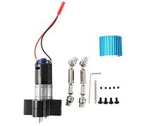 Staccatory Caja de cambios de transmisión de metal 370 Motor con accesorios de actualización de eje de transmisión para coche RC C14 C24 B24 B36 MN D90 MN99S, negro