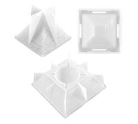 Staccatory Cenicero de resina epoxi, caja de almacenamiento de humo, molde de silicona para adornos, herramientas para hacer adornos