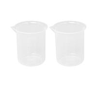 Staccatory Cocina Laboratorio Graduado Vaso Espesan la medidora de plastico Transparente Tapa jarro 200mL 2unids de medicion