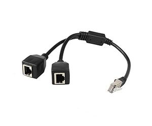 Staccatory Divisor Ethernet RJ45, conector Ethernet de 1 a 2 hembra adecuado Cat5, Cat6 LAN Ethernet Socket Adapter