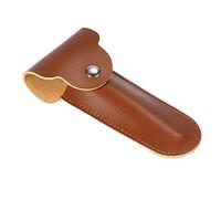 Staccatory Estuche de viaje manual de doble filo para maquinillas de afeitar de seguridad, bolsa de piel sintética