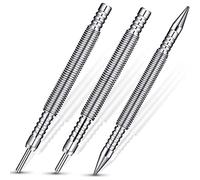 Staccatory Juego de 3 clavos y pasador de bisagra, punzón central, juego de clavos con resorte para puerta de 1/32 pulgadas, 1/16 pulgadas, doble cabeza, 1/8 pulgadas