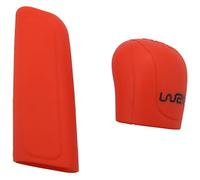 Staccatory Puños universales para freno de mano, duraderos, decoración interior de coche, collares de palanca de cambios, cubierta de silicona para palanca de cambios, color rojo