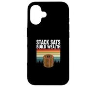 Stack sats construir riqueza ahorrar invertir cripto futuro bitcoin Carcasa para iPhone 16