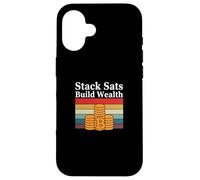 Stack sats construir riqueza ahorrar invertir cripto futuro bitcoin Carcasa para iPhone 16