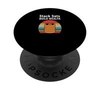 Stack sats construir riqueza ahorrar invertir cripto futuro bitcoin PopSockets PopGrip Adhesivo