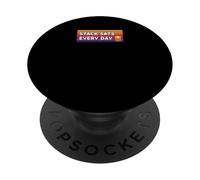 Stack sats todos los días construir riqueza invertir cripto bitcoin PopSockets PopGrip Adhesivo