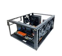 Stackable Aluminum Open Frame - DIY Computer Motherboard Case Rack, Cooling Fan Stand with Chassis Support Bracket | Heat Dissipation For Overclocking, Mining, and Standard Pc Builds