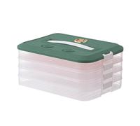 Stackable Dumpling Container | 4-Layer Dumpling Container For Freezer Food-grade | Clear Non-Slip Bottom Food Bin With Lid, Handle, Timer, Strong Sealing For Fresh Dumplings