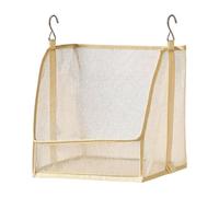 Stackable Hanging Closet Storage Organizer, Foldable Mesh Shelf Bag | Modular Stackable Design with Reinforced Hanging Hooks and Anti-Sag Bottom Panel, Breathable Mesh Fabric Construction Ideal