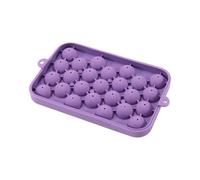 Stackable Ice Tray, 25 Cavity Silicone Mold, Reusable Maker with Removable Lid Spill Proof Freezer Container Easy Release Design for Whiskey Bourbon Cocktails RV Camping Travel Home Use