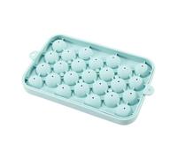 Stackable Ice Tray, 25 Cavity Silicone Mold, Reusable Maker with Removable Lid Spill Proof Freezer Container Easy Release Design for Whiskey Bourbon Cocktails RV Camping Travel Home Use
