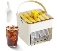 Stackable Ice Tray Lid, Press-To-Release Cube Maker, Large Capacity Food-Grade, 15x15x13cm, Cooling Mold for Whiskey, Coffee, Tea, Cocktails, and Restaurant Use Versatile Product
