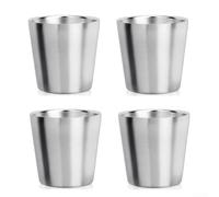 Stackable Insulated Cups 4-Pack 175ml Double Wall(B) | Space-saving stack design, fits backpacks, prevents spills, para ideal for camping, hiking, travel