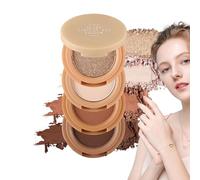 Stackable Makeup Kit, Travel Cosmetics Palette, 4-in-1 Design, Compact Layered Case, Perfect for Face Eyes Cheeks Facial Use at Home or Travel Styling, 1.57x1.18 inches