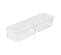 Stackable Refrigerator Storage Containers, Airtight Fridge Organizer Box, Divided Fridge Container with Multi Compartments and Clear Design, Fruit Storage for Pantry, Dorm, Kitchen, Food Organization