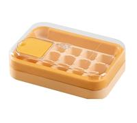 Stackable Silicone Ice Trays with Lid, 15-Hole Freezer Cube Maker, Reusable Push-Down Spill-Proof Design for Cocktails Whiskey Juice Coffee, Flexible Ice Tray Kitchen Bar Tool for Drinks