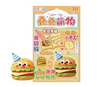 Stacked 3D Building Stickers - Artistic Cartoon Craft Crafting Toy, Mini Scene Layered Sticker Set for Creative Decoration | Fun 3D Visual Building Stickers for Scrapbooking Journaling Classroom