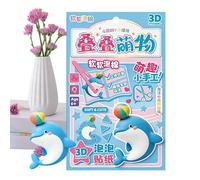 Stacked 3D Building Stickers - Artistic Cartoon Craft Crafting Toy, Mini Scene Layered Sticker Set for Creative Decoration | Fun 3D Visual Building Stickers for Scrapbooking Journaling Classroom