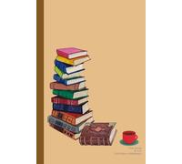 Stacked books: Hardcover notebook | 6*9| | 120 pages | No lines | Suitable for taking notes and drawing | On the right corner of the paper, there is a date