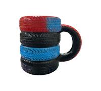 Stacked Tires Coffee Mug - Tire Shape Cup, 300ml Funny Coffee Mug | Old Tire-Shaped Drinkware for Birthday, Christmas, Thanksgiving | Home, Kitchen, Office, Bar | Gift Idea for Dad, Husband