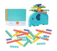 Stacking Game - Balance Toy | Wooden-Toy | Balance Toy Stacking Game | Children's Wooden Puzzle Elephant Stacking Game | Bright Colors Learning Toy for School, Travel, Park, Outdoors, & Home
