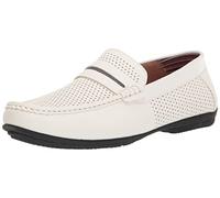 Stacy Adams Mocasines Corby sin Cordones para Hombre, Blanco, 46 EU