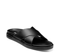 Stacy Adams Montel-Sandalias con Correa Cruzada, Mocasín Hombre, Negro, 42 EU