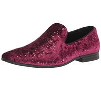Stacy Adams Zapatilla Stellar con Purpurina, Mocasín Hombre, Granate, 43 EU