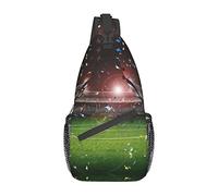 Stadium Football Arena Sports Happy Halloween Sling Bag, Mochila de Hombro Paquete de Cofre Causal Crossbody Daypack para Mujeres Hombres Senderismo Viajes
