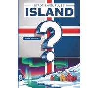 Stadt, Land, Fluss, Island: 60 Spielblöcke A4 - Geschenk für Islandfans - Quiz | Spiel für Islandreise