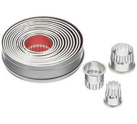 Städter 007079 - Juego de moldes Redondos para repostería (14 Unidades, Acanalados)