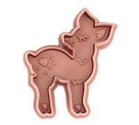 Städter 169326 - Molde para galletas (plástico, 7,5 cm, apto para lavavajillas, diseño de ciervo con eyector, 7,5 cm), color marrón