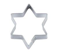 Staedter 6 Pointed Star Molde para Galletas, Plata, hojalata, Plateado, 12.5 x 2 cm
