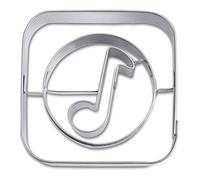 Staedter App música, diseño de Galletas, 6,5 cm, Acero Inoxidable, Plata, 6,5 x 6,5 x 6,5 cm