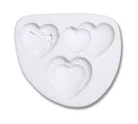 Städter Corazones en Relieve, Acero Inoxidable, Blanco, 10 x 10 x 5 cm