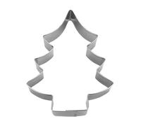 Staedter Cortador de Galletas con Forma de árbol de Pino, Plata, hojalata, Plateado, 13 cm