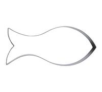 Staedter Pescado Forma Cortador de Galletas, Plata, Acero Inoxidable, Plateado, 4.5 cm