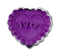 Staedter Repujado Molde para Galletas con expulsor, diseño de corazón, Color Morado