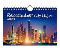 Städtezauber City Lights - Calendario de pared DIN A5 para ciudades nocturnas 2023 - Seelenzauber