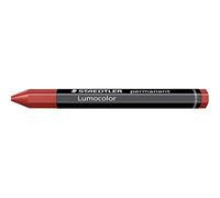 STAEDTLER 095648 - Crayón de cera, Rojo, pack de 12 | Tiza universal resistente al agua, trazos opacos sobre madera, metal, vidrio & piedra - Art.-Nr. 236-2