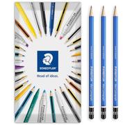 STAEDTLER 100 lápices de grafito Lumograph, 9H, paquete de 3 en paquete de sobre