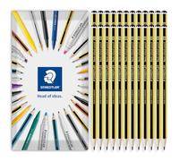 STAEDTLER 121 Noris - Lápices escolares resistentes a la rotura, paquete de 24 lápices en paquete de regalo de sobre (Grado B)