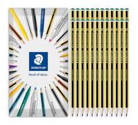STAEDTLER 121 Noris - Lápices escolares resistentes a la rotura, paquete de 24 lápices en paquete de regalo de sobre (Grado 2H)
