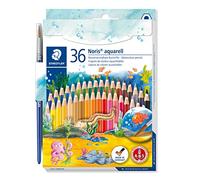 STAEDTLER 144 10ND36 - Lápiz | Colores vivos solubles en agua, mina A·B·S resistente - con pincel - Art.-Nr. 144 10ND36