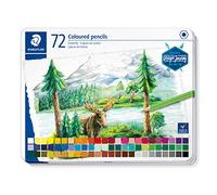 STAEDTLER 146C Lápices de colores - 72 colores, estuche metálico | Mina blanda muy pigmentada en colores vivos - capas ricas & degradados para trabajo de detalle - Art.-Nr. 146C M72
