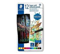 Staedtler Lápices de colores 149C ST Color Super Suave Multicolor, caja metálica 12 lápices