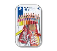 STAEDTLER 175 M36 ST Lápices de colores con forma hexagonal, Caja con 36 colores