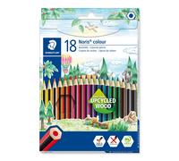STAEDTLER 185 C18 Noris Colour Colouring Pencils - 18 Assorted Colours (Pack of